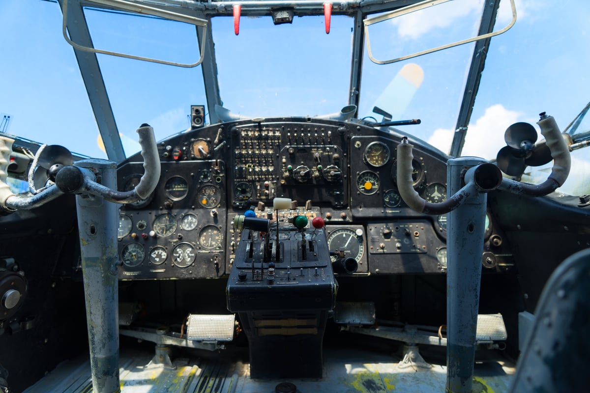 Vintage Airplane Dashboard